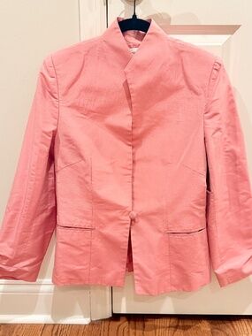 Indo-Chic 100% Silk Button-Down Blazer Jacket